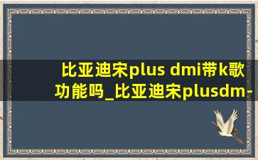 比亚迪宋plus dmi带k歌功能吗_比亚迪宋plusdm-i k歌全系标配吗